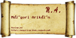 Mágori Arikán névjegykártya